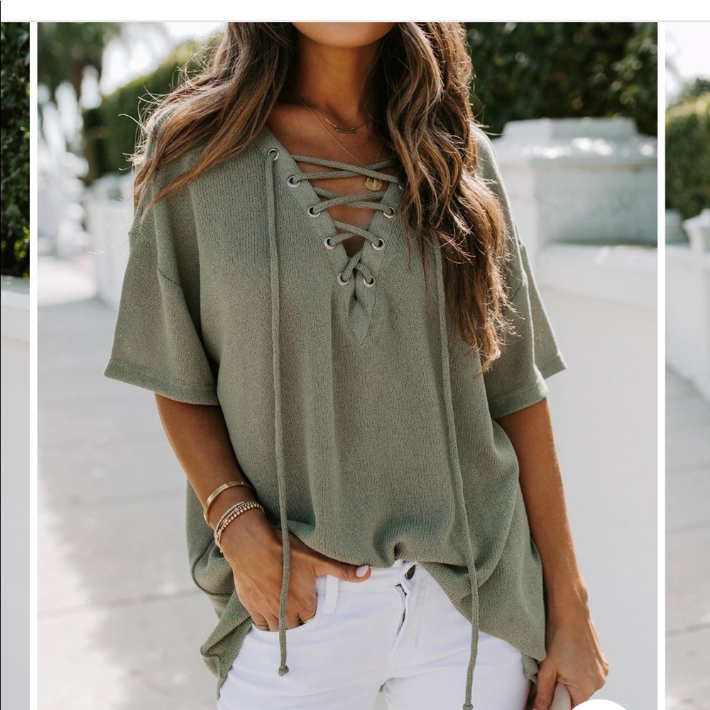 Vici Dolls Lace Up Top